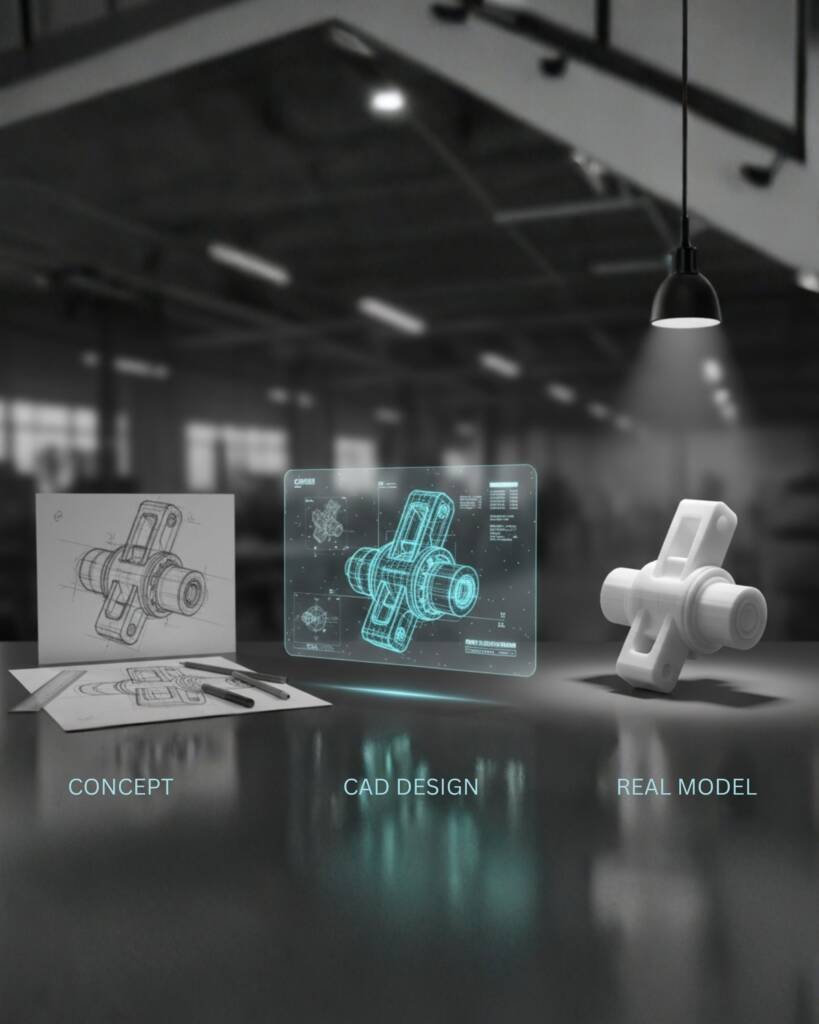 Rapid prototyping using industrial 3D printer