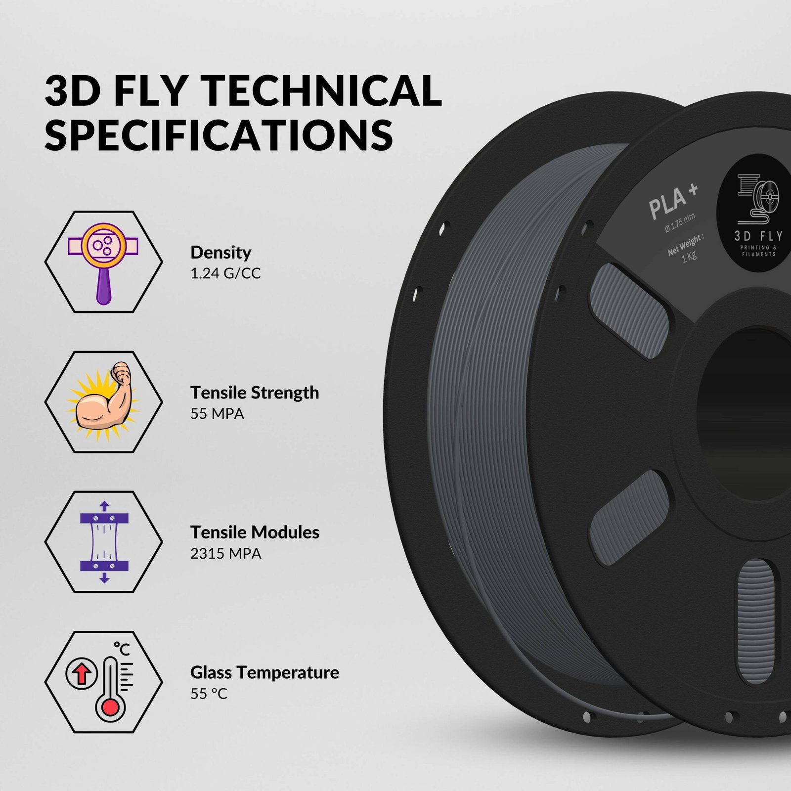 PLA Plus Gray - Image 4