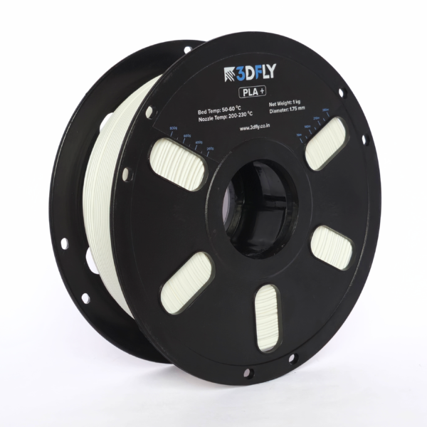 1.75mm White PLA+ filament for FDM printers and creative projects